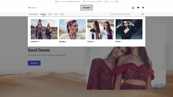 Mega Menu with Images